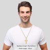 RWQIAN Men's Cross Necklace Silver Gold Black Cross Necklace with