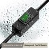 1.5Feet 90Degree Waterproof Extension Power Cord, in-Line On-Off Switch Extension