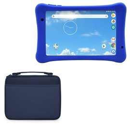 BoxWave Case Compatible with iView Hercules (8 in) - Hard Shell Briefcase, Slim Messenger Bag Briefcase Cover Side Pockets - Navy