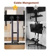Rolling TV Stand, Portable Mobile Floor Confidence Monitor Stand on