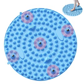 ISRKU Acupressure Board, Foot Massage, Foot Massager, Foot Massager Mat, For Home, Ergonomics, Reducing Fatigue, Exercise, For Home Use, Acupressure Plate, Plantar Acupressure Board, Round (13.8