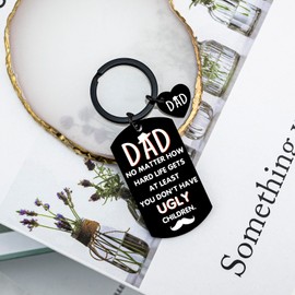OEHEDOU Dad Gifts Dad Birthday Gift Dad Valentines Gift Birthday Gifts For Dad Valentines Day Gifts For Dad Funny Dad Keychain Dad Gifts From Daughter Son Best Dad Ever Gifts For Dad Birthday