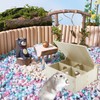 Amonk 10x8x4in Multi-Chamber with Play Tunnel Hamster House for Small