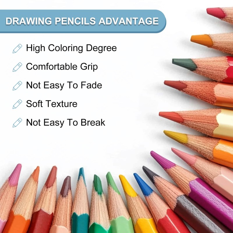 PATIKIL 4H Drawing Pencils for Sketching, 6PCS Sketch Pencils for
