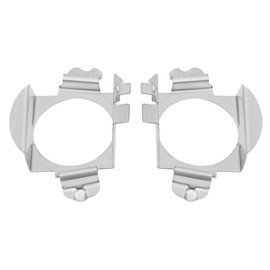 Qiilu 2 pieces LED headlight bulb holder adapter holder bulb projector clip metal holder adapter