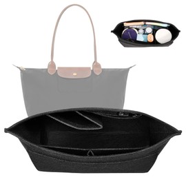 KOMHPS Bag Organizer Insert for Tote Bag, Felt Purse Organizer Handbag Backpack Compatible with Longchamp, Le Pliage, LV, Coach