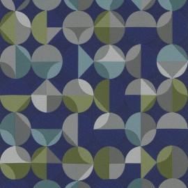 Arc/com Arccom Radius sapphire blue  Contemporary Abstract Geometric Upholstery Fabric