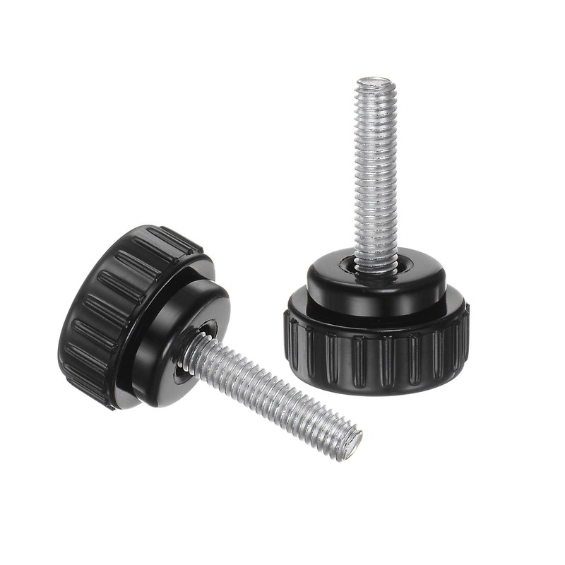 sourcing map 4pcs Knurled Clamping Knobs M6 x 20mm Metric