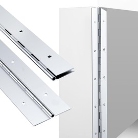 Gisafai 2 Pack Continuous Piano Hinges, Heavy Duty Stainless Steel Piano Hinge, Smooth Polished Folding Continuous Hinge, 0.04 Inch Leaf Thickness, 2 Inch Open Width for Cabinet Door (36 Inch)