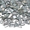 LITMIND 1.1LB Silver Mixed Irregular Glass Scraps Mosaic Tiles with