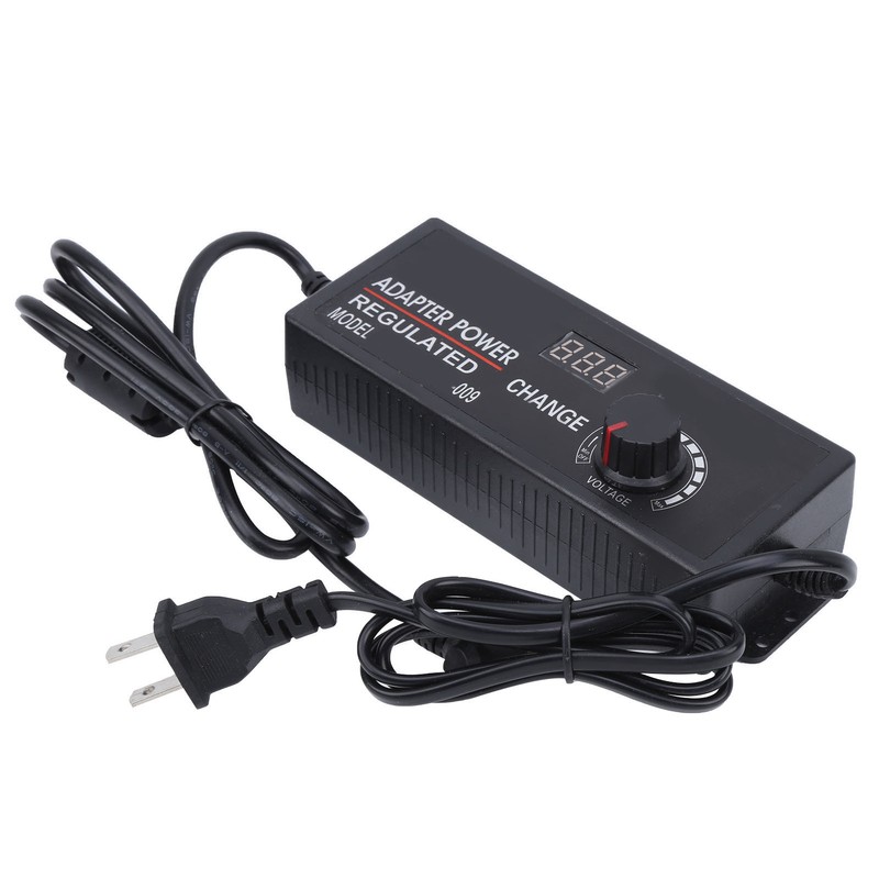 Adjustable Regulated Adapter 3‑12V 10A DC Power Regulator W/Voltage Display