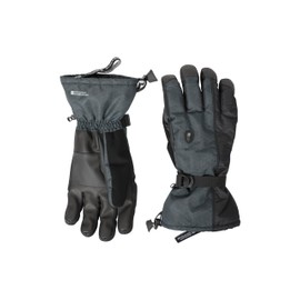 Mountain Warehouse Mountain Mens Ski Gloves - Padded, Wrist Strap, Warm - Holiday Essential in Snow Black L