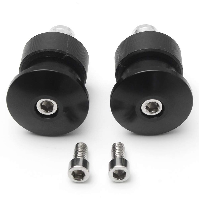 Domary 2Pcs CNC Motorcycle Bar End Black Rearview Side Mirrors