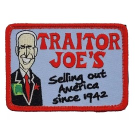 TRAITOR JOE Embroidered Patch For Jackets, Backpacks [HOOK FASTENER] 3.5" X 2.5"