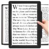 5X Full-Page Magnifying Glass for Reading, Black, Lightweight, 5.7" x