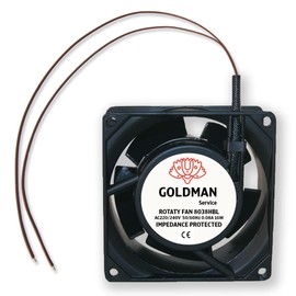 GOLDMAN SERVICE Axial High Temperature Insertable Fan Metal Universal 80 x 80 x 38 mm