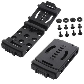 TorSor 2 Pack Knife Belt Clip Sheath Lock Grip Clamp with Mount Screws Locking System Bracket Attachemnt Holder for Kydex Knives Sheaths Blades Holster Mag Pouches Tactical EDC Tool Camping