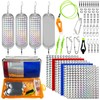 FREE FISHER 63pcs Fishing Dodgers Flashers Making Kit Spinnerbait Pre-Rigged
