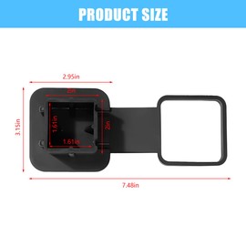 Norkmdi Trailer Hitch Cover for 2" Receiver, Rubber American Flag Tow Hitch Cover Tube Plug Insert, Patriotic Emblem Automotive Exterior Accessories, Universal for Trucks SUVs RVs (Faded)