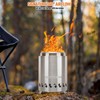 COOZOOM Portable Table Top Fire Pit with Stand, 5.5" Stainless