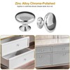ShipeeKin 20 x Silver Polished Chrome Furniture Knobs, Cupboard Knobs,