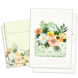 Tree-Free Greetings Good Luck Greeting Card 2 Pack Eco Friendly Made in USA 100% Recycled Paper 5"x7" Lots of Luck (GT65325)