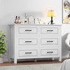 YITAHOME 6-Drawer Dresser with Built-in Power Outlet, Wood Dresser TV
