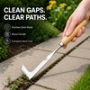 Stainless Steel Crack Weeder with Wood Handle – 11-Inch L-Shaped