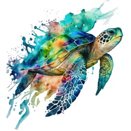 Fabric Panel 8"x8" Turtle 100% Cotton Quilting Sewing Block AM14590