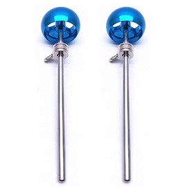 Jiayouy 2 Pieces Bass Drum Pedal Beater Aluminum Alloy Hammer Head Percussion Instrument Accessory Part Blue 1