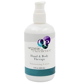 Organic Excellence Hand and Body Therapy All Natural Body Lotion for Women Men Kids - Organic Body Lotion For Dry Skin Rich, Natural Moisturizer For Daily Use, Unscented, Made in USA with Shea Butter