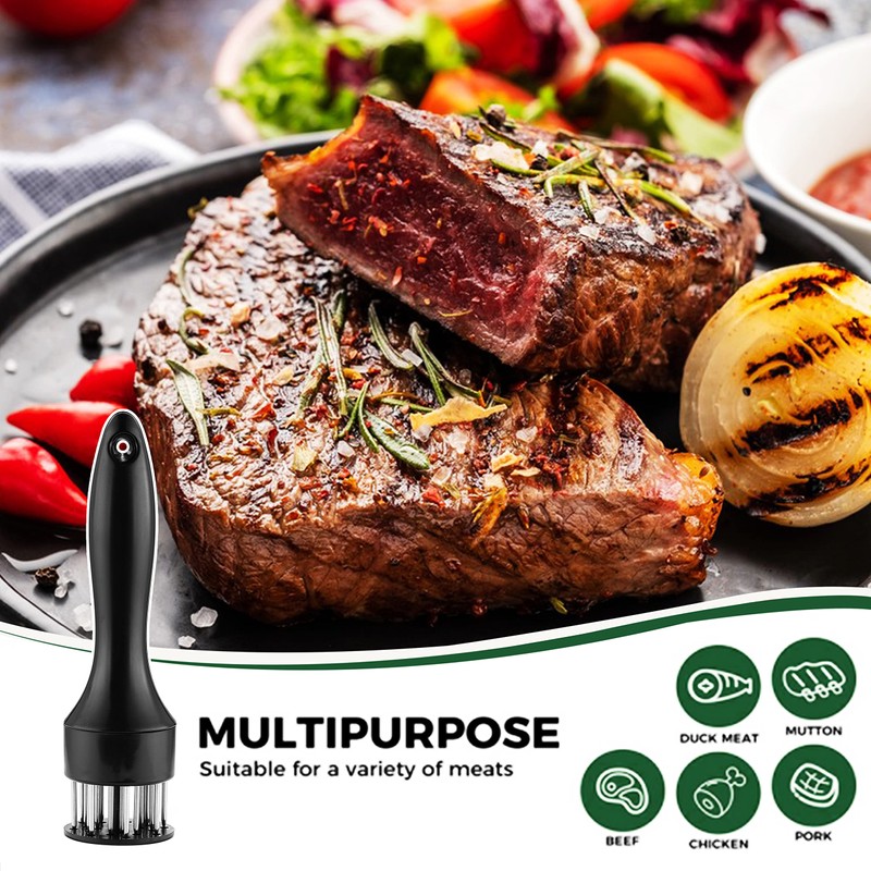 Meat Tenderizer, OLULU Stainless Steel Needle Ultra Sharp 20 Blades