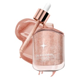 Erinde Gold Body Highlighter Oil - Rose, Liquid Makeup Highlighter, Glitter Body Luminizer, Cream Body Glitter Highlighter, Body Glow Shimmer Makeup for Face Body Leg - 25 ml