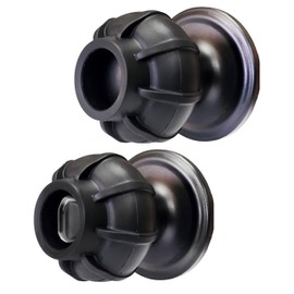 Enjoy Cover | Door Handle Grip Doorstop Knob Stopper Cover, Set of 2 Door Knob Grips Universal Size Protects Walls from Dents and Damage (Black)