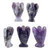 Lovionus89 Natural Amethyst Angel Statue, Hand Carved Stone Healing Crystal