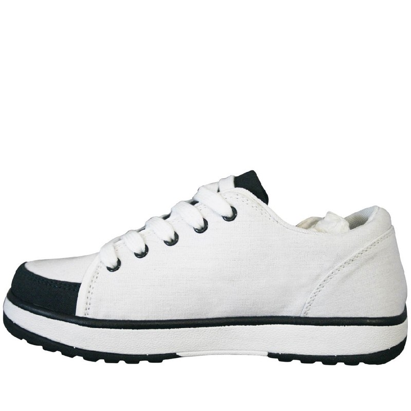 DAWGS Zapatillas Cruzadas para Caminar, Blanco/Azul Marino, 7 M US