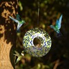 Topadorn Hanging Bird Feeder Mosaic Circle Birdfeeder for Wild Bird