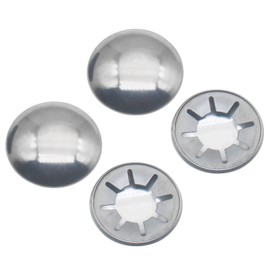 FDXGYH 4 Pcs Push On Pushnut Caps Spring Steel Pushnut Permanent Washer Caps Fits 5/8” in Diameter Axles for Hand Trucks, Rolling Bins, and Lawn Wagons