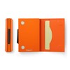 ÖGON -DESIGNS- Automatic Leather Wallet Cascade Slim - Compact Aluminum
