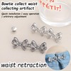 12 Sets Bowknot Pant Waist Tightener Reusable Waist Cincher Clip