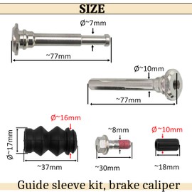 AERZETIX - C70472 - Führungsbuchsensatz, Bremssattel - kompatibel mit Peugeot Citroën Jaguar Honda Volvo Vw Skoda Renault Fiat Alfa-Romeo DS Honda Ford Nissan - OE-Nummern 77363928