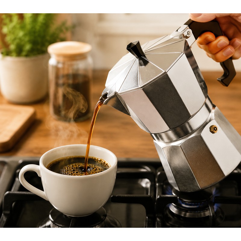 Italian Moka Pot Coffee Maker for Home Brewing – Classic