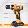 DNA MOTORING 18V Max Variable Speed Cordless Drill/Driver 21+1 Torque