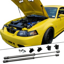 Redline Tuning 21-11014-04 Hood QuickLIFT Carbon System Compatible with Ford Mustang 1999-04 (All Black Components with Carbon Fiber Struts)