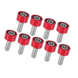 ACROPIX M8x1.25 Engine Racing Exhaust Header Manifold Cup Washers Bolts Set Fit for Honda Accord - Pack of 9 Red