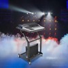 2-Layer DJ Mixer Stand Audio Rack with 4 Wheels Height