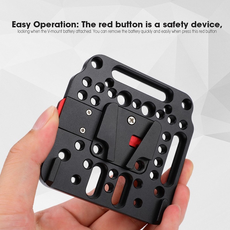 V Lock Assembly Quick Release External Battery Plate Camera Accessory