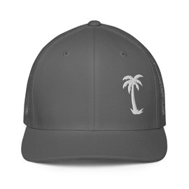Palm Tree Hat Flexfit Hat, Beach Hat, Summer Hat, Vacation Hat Closed-Back Trucker Cap
