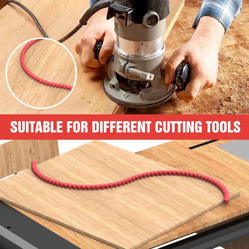 2 m Flexible Curve Ruler for Precise Woodworking and Routers.