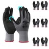 DULFINE Work Gloves for Men and Women,Grey Knit Nylon Glove